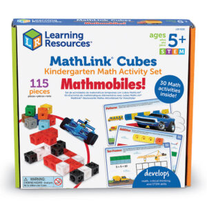 [อายุ 5+] ชุดลูกบาศก์ยานพาหนะ พัฒนาทักษะ STEM สำหรับเด็ก (MathLink Cubes : Mathmobiles) [Learning Resources]