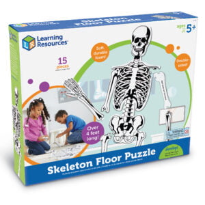 [อายุ 5+] เรียนรู้เรื่องกระดูกส่วนศีรษะกับกระดูกคอและอีกมากมาย (Skeleton Foam Floor Puzzle) [Learning Resources]