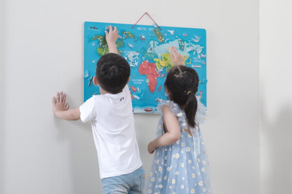 [อายุ 3+] ปริศนาโลกแม่เหล็กกระดานวาดลบได้ (Magetic World Puzzle+Dry Erase Board) [Viga] - Image 10