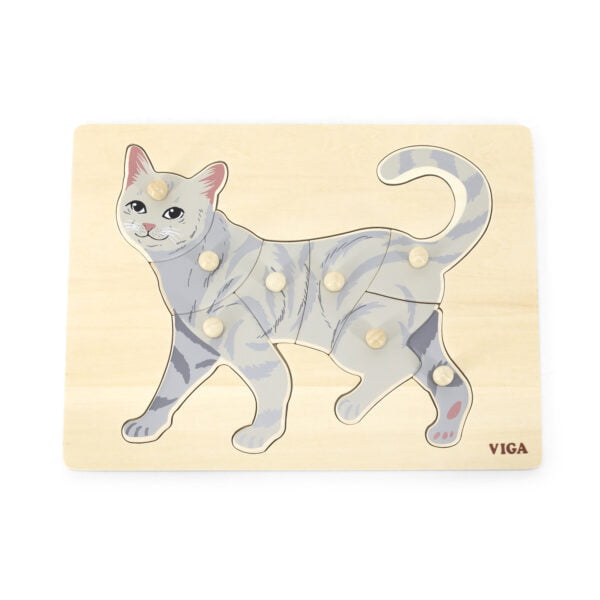 ชุดภาพตัดต่อปริศนารูปสัตว์มอนเตสซอรี่ 12 แบบพร้อมชั้นวาง (Montessori Puzzle 12pcs Set with Storage shelf) [Viga] - Image 13
