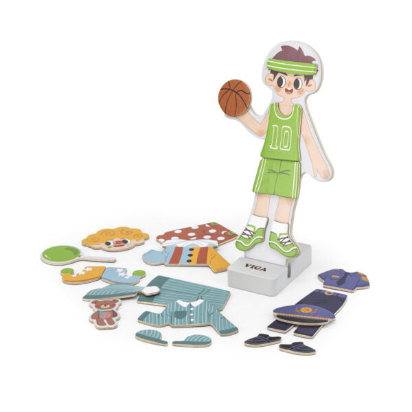 [อายุ 3+] ชุดแต่งตัวตุ๊กตาแม่เหล็กเด็กผู้ชาย (Magnetic Dress Up : Boy) [Viga] - Image 3