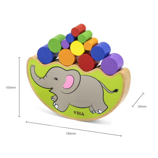 [อายุ 3+] บล็อกไม้สมดุลรูปช้างแสนสนุก (Balancing Game : Elephant) [Viga] - Image 3