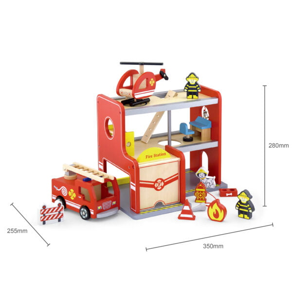 [อายุ 3+] ชุดไม้ประกอบสถานีดับเพลิง (Wooden : Fire Station) [Viga] - Image 4