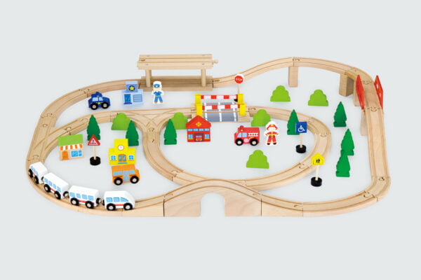 [อายุ 3+] ชุดผจญภัยรถไฟแสนสนุก เซต 90 ชิ้น (Train Set : 90 pcs) [Viga] - Image 6