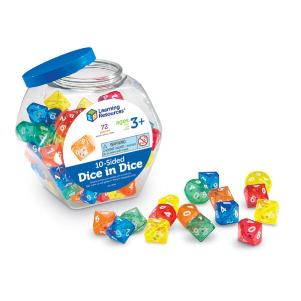 [อายุ 3+] ชุดลูกเต๋าสีสัน (10 Sided Dice in Dice) [Learning Resources] - Image 2