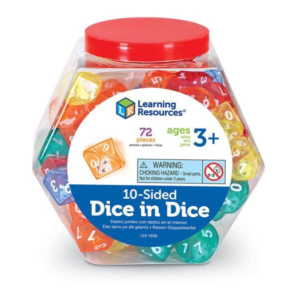 [อายุ 3+] ชุดลูกเต๋าสีสัน (10 Sided Dice in Dice) [Learning Resources] - Image 5