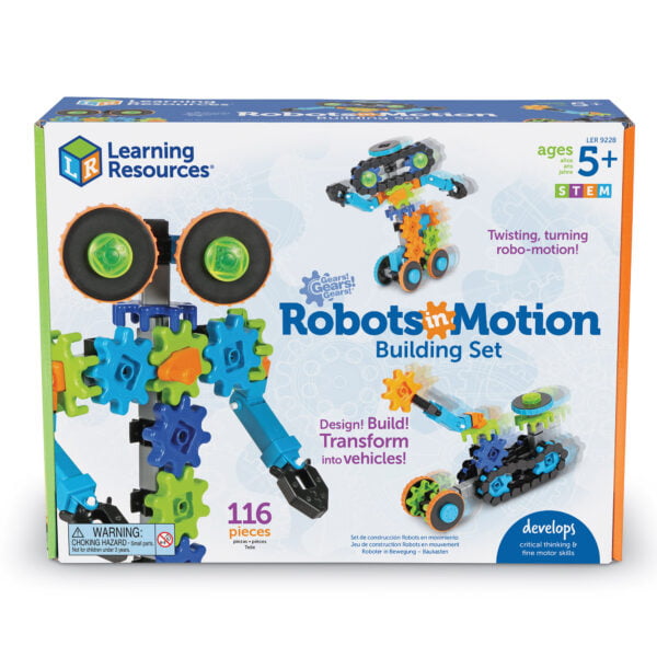 [อายุ 5+] ชุดตัวต่อหุ่นยนต์เกียร์เคลื่อนที่ (Gears Gears Gears : Robots in Motion) [Learning Resources]