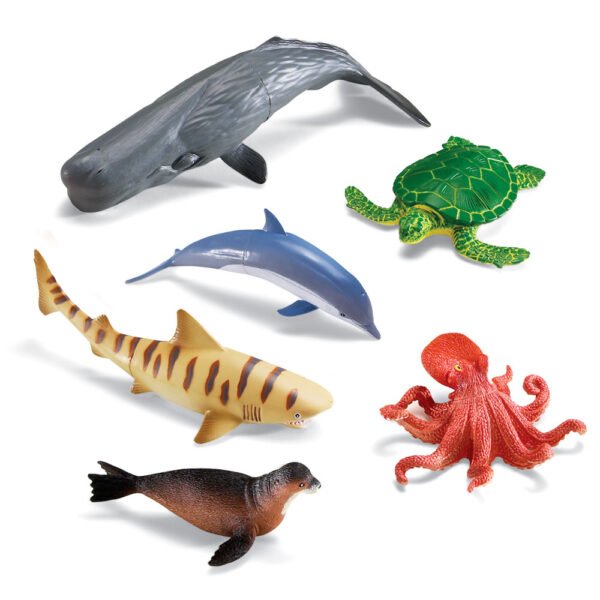 [อายุ 3+] ชุดสัตว์ทะเลจัมโบ้ ในชุดมี 6 ชิ้น (JUMBO OCEAN ANIMALS) [Learning Resources]