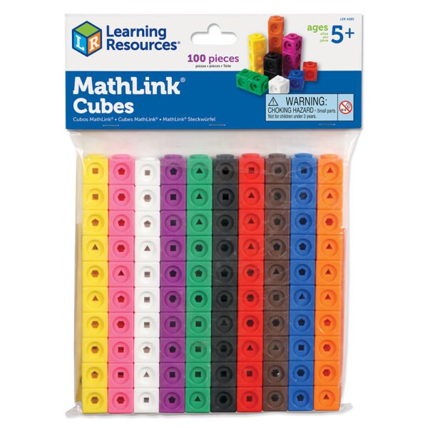 [อายุ 5+] ชุดลูกบาศก์คณิตศาสตร์ 100ชิ้น (MathLink Cubes : Set of 100) [Learning Resources] - Image 4