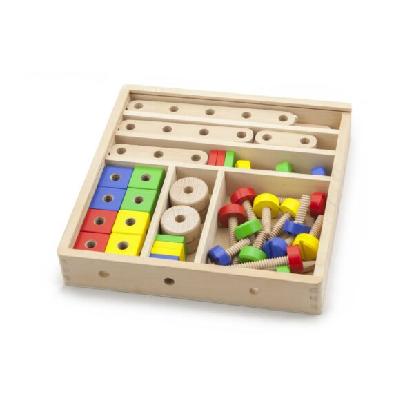 [อายุ 3+] ชุดตัวต่อก่อสร้างหลากสี 69 ชิ้น (Construction Set) [Viga]