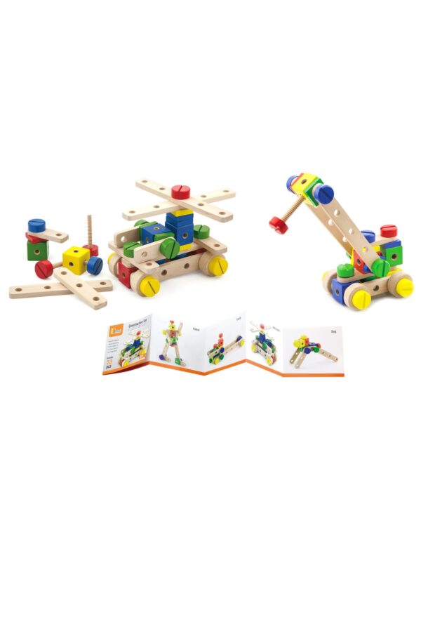 [อายุ 3+] ชุดตัวต่อก่อสร้างหลากสี 69 ชิ้น (Construction Set) [Viga] - Image 2