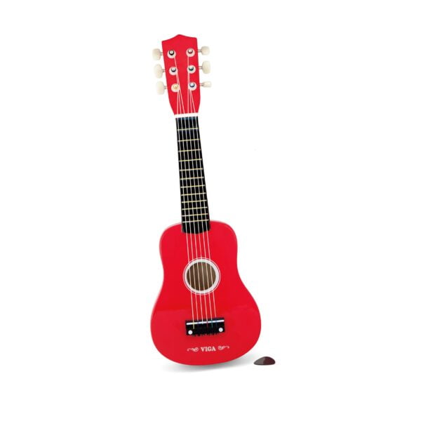 [อายุ 3+] กีตาร์น้อยพาเพลิน 52 ซม. (Guitar 21inch : Red) [Viga]