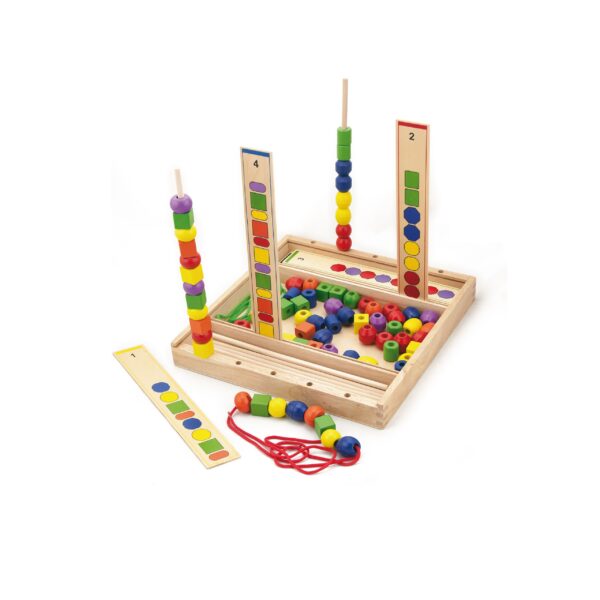 [อายุ 3+] ลูกปัดหลากสีพาเพลิน (Beads Sequence) [Viga]