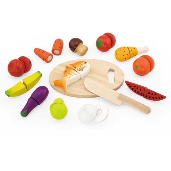 [อายุ 2+] ชุดจำลองเตรียมอาหาร ผัก และผลไม้ (Cutting food) [Viga]