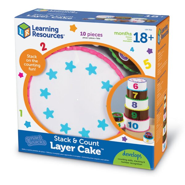 [อายุ 18เดือน+] ชุดเรียนรู้การคณิตศาสตร์เบื้องต้นกับเค้กแสนสนุก (SMART SNACK STACK & COUNT LAYER) [Learning Resources] - Image 2