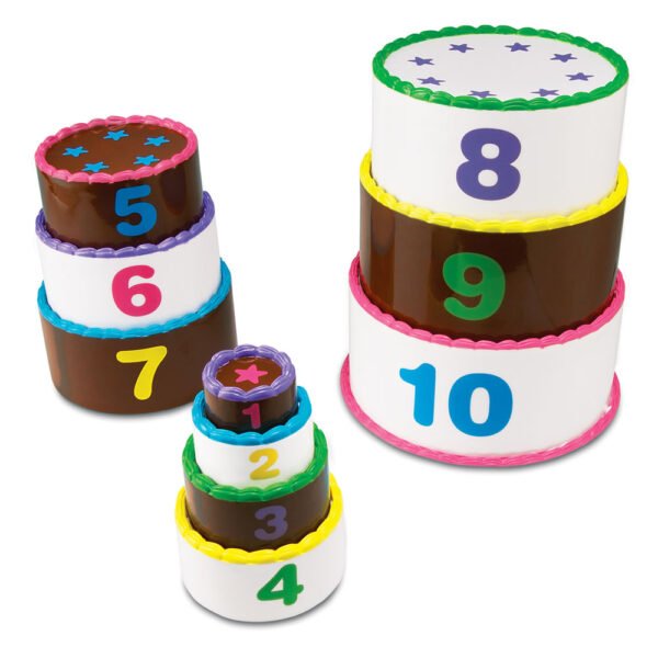 [อายุ 18เดือน+] ชุดเรียนรู้การคณิตศาสตร์เบื้องต้นกับเค้กแสนสนุก (SMART SNACK STACK & COUNT LAYER) [Learning Resources]