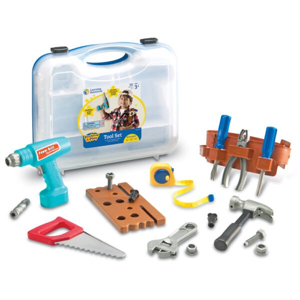 [อายุ 3+] ชุดเครื่องมือก่อสร้างสําหรับช่างตัวน้อย จำนวน 20 ชิ้น (PRETEND & PLAY TOOL SET) [Learning Resources]