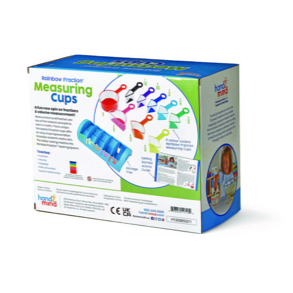 [อายุ 3+] ชุดถ้วยตวง เซตสีรุ้ง 9 ชิ้น (Rainbow Fraction : Measuring Cups 9-Piece Set) [Hand2Mind] - Image 11
