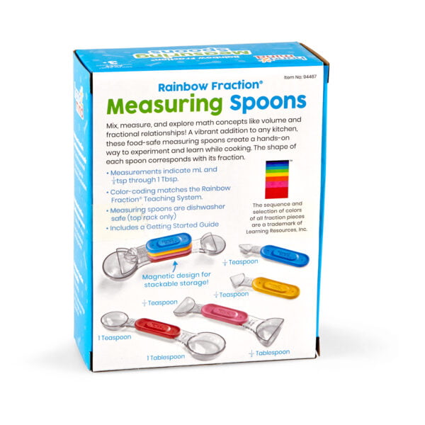 [อายุ 3+] ชุดช้อนตวง เซตสีรุ้ง 6 ชิ้น (Rainbow Fraction : Measuring Spoons)  [Hand2Mind] - Image 3