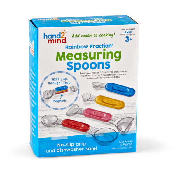 [อายุ 3+] ชุดช้อนตวง เซตสีรุ้ง 6 ชิ้น (Rainbow Fraction : Measuring Spoons)  [Hand2Mind] - Image 2