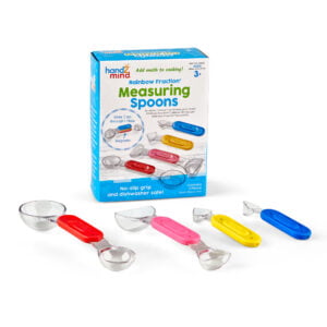 [อายุ 3+] ชุดช้อนตวง เซตสีรุ้ง 6 ชิ้น (Rainbow Fraction : Measuring Spoons)  [Hand2Mind]