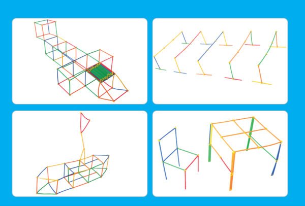 เชื่อมต่อหลอดมหัศจรรย์ 400 ชิ้น (Magic Connect 400 pcs) [Learning Mats] - Image 15