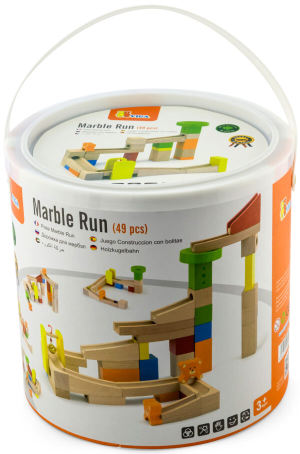[อายุ 3+] ชุดรางลูกแก้วแสนสนุก (Marble Run : 49pcs) [Viga]