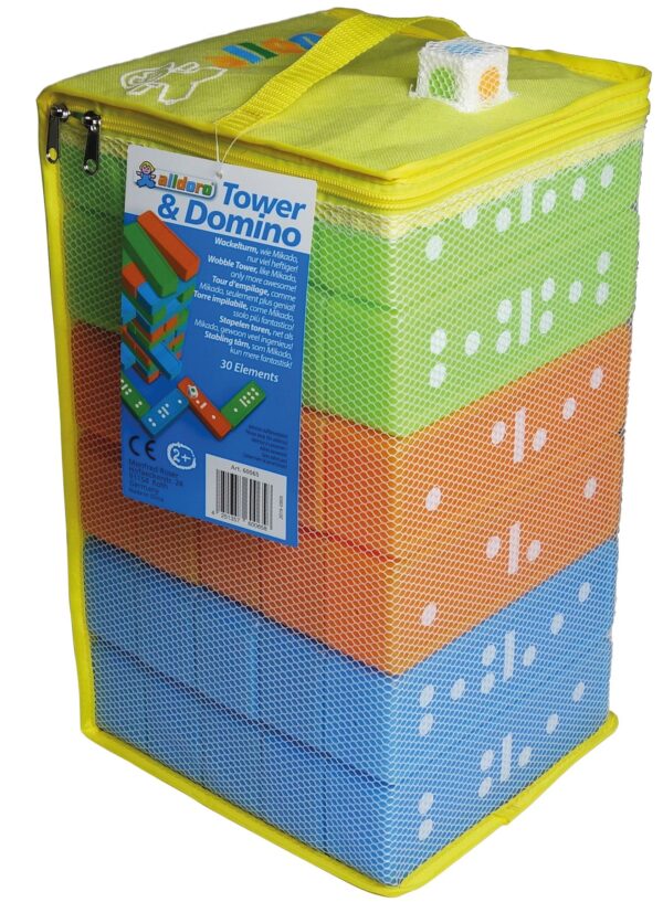 เกมหอคอยถล่มและโดมิโน ขนาด XXL (Tower & Domino) [Alldoro]