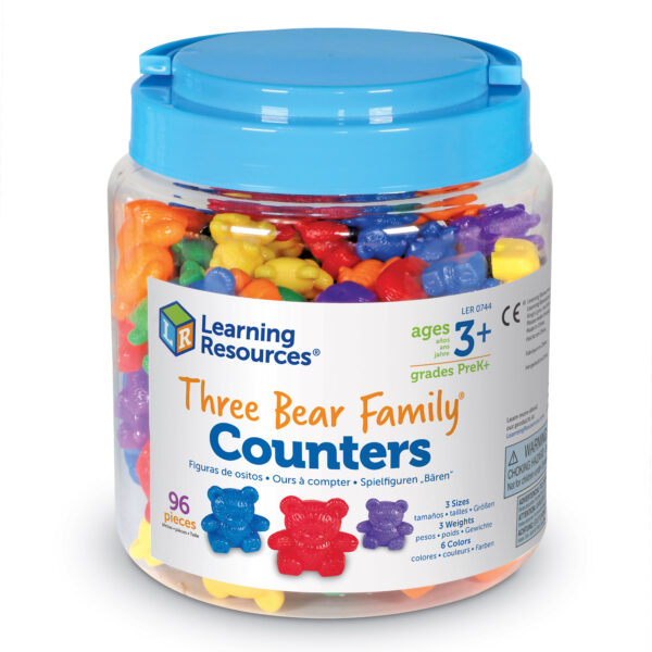 [อายุ 3+] ตัวนับสีรุ้งครอบครัวหมีน้อย (THREE BEAR FAMILY RAINBOW COUNTERS 96) [Learning Resources] - Image 2