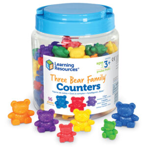 [อายุ 3+] ตัวนับสีรุ้งครอบครัวหมีน้อย (THREE BEAR FAMILY RAINBOW COUNTERS 96) [Learning Resources]
