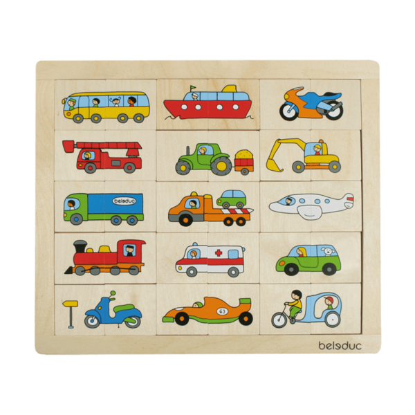 ชุดจับคู่ และผสม-ยานพาหนะ (MATCH&MIX : TRANSPORT) [Beleduc] - Image 6