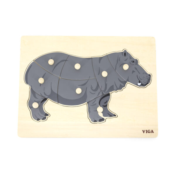 ชุดภาพตัดต่อปริศนารูปสัตว์มอนเตสซอรี่ 12 แบบพร้อมชั้นวาง (Montessori Puzzle 12pcs Set with Storage shelf) [Viga] - Image 12