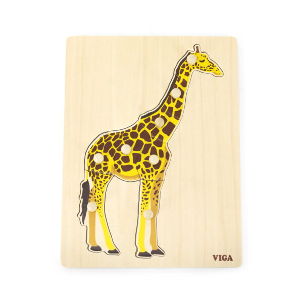 ชุดภาพตัดต่อปริศนารูปสัตว์มอนเตสซอรี่ 12 แบบพร้อมชั้นวาง (Montessori Puzzle 12pcs Set with Storage shelf) [Viga] - Image 3