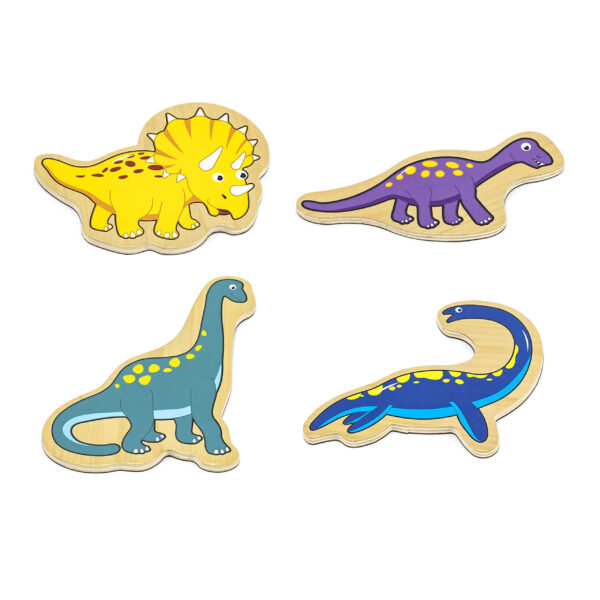 [อายุ 2+] ชุดไดโนเสาร์ไม้แถบแม่เหล็กหลากหลายสีสัน จำนวน 20 ชิ้น (Magnetic Dinosuars : 20pcs) [Viga] - Image 5