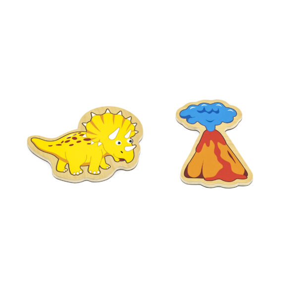 [อายุ 2+] ชุดไดโนเสาร์ไม้แถบแม่เหล็กหลากหลายสีสัน จำนวน 20 ชิ้น (Magnetic Dinosuars : 20pcs) [Viga] - Image 6