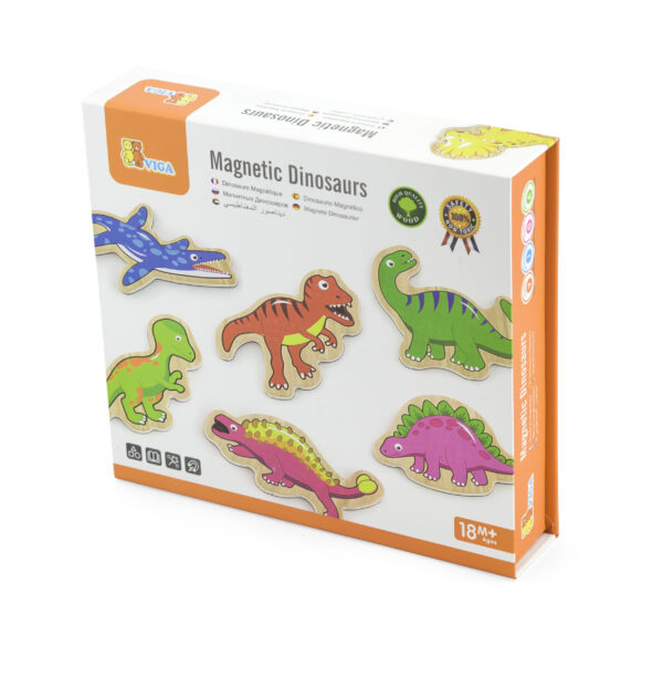 [อายุ 2+] ชุดไดโนเสาร์ไม้แถบแม่เหล็กหลากหลายสีสัน จำนวน 20 ชิ้น (Magnetic Dinosuars : 20pcs) [Viga] - Image 2