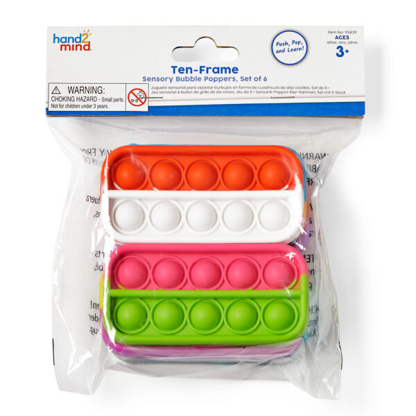 [อายุ 3+] ป๊อปอิท 1-10 มหาสนุก (Sensory Bubble Popper : Ten Frame Rectangular Shape) [Hand2Mind] - Image 2