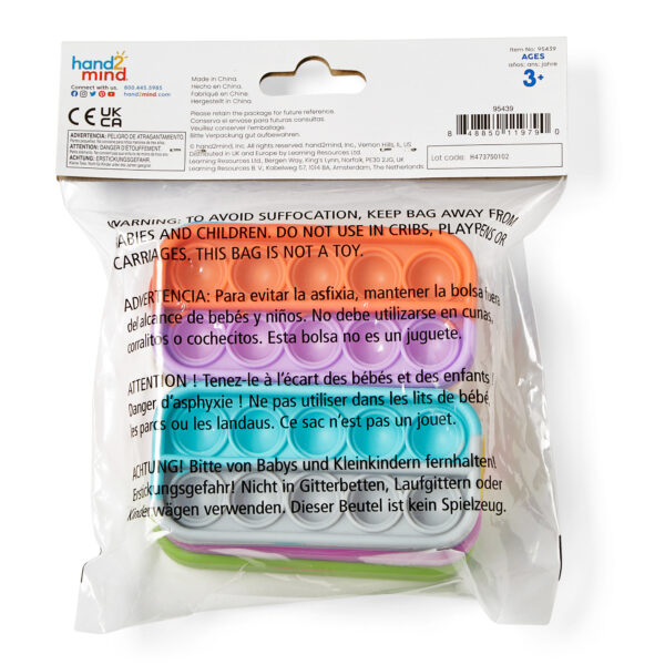 [อายุ 3+] ป๊อปอิท 1-10 มหาสนุก (Sensory Bubble Popper : Ten Frame Rectangular Shape) [Hand2Mind] - Image 3