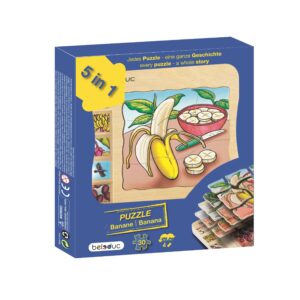 [อายุ 4+] เกมปริศนา-ผลไม้และผัก-กล้วย (Layer Puzzle Banana) [Beleduc]
