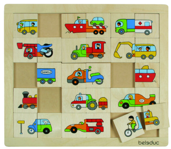 ชุดจับคู่ และผสม-ยานพาหนะ (MATCH&MIX : TRANSPORT) [Beleduc]
