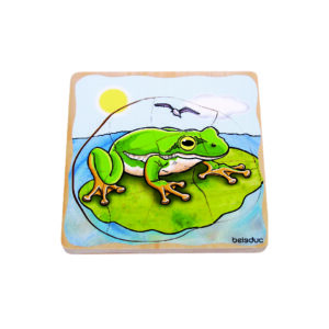 [อายุ 4+] เกมปริศนา-วงจรชีวิตของกบ (Layer Puzzle : Frog) [Beleduc]