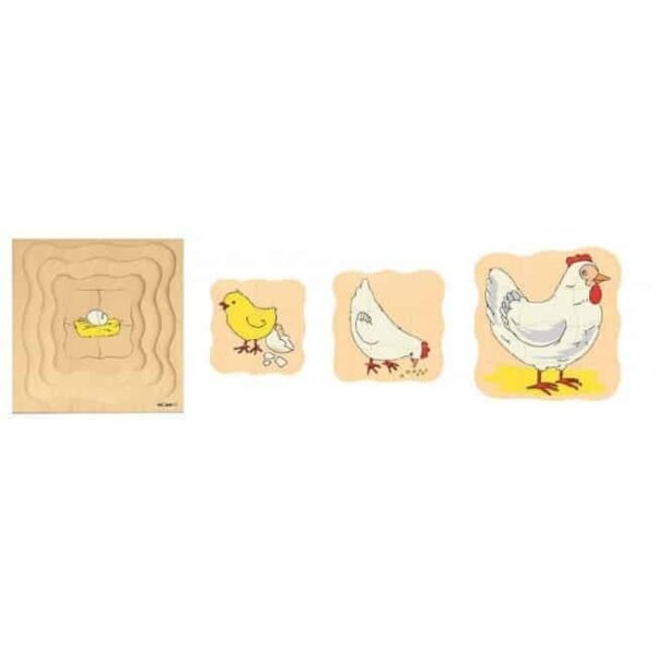 จิ๊กซอว์วัฏจักร: กำเนิดชีวิตลูกไก่ (Multilayer Puzzles : Grow Up Chicken) [Beleduc] - Image 3