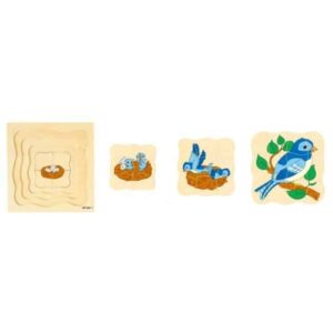 จิ๊กซอว์วัฏจักร: นกน้อยเติบใหญ่ (Multilayer Puzzles : Grow Up Bird) [Beleduc]