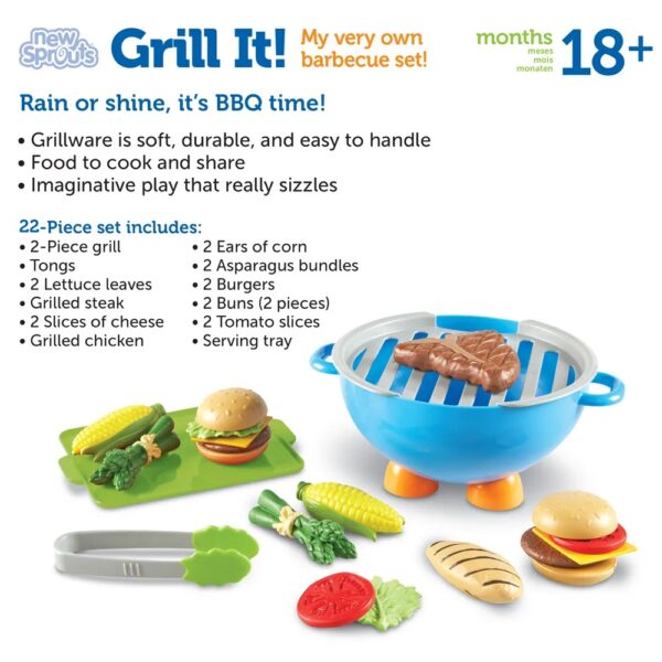 [อายุ 18เดือน+] ชุดเตาย่างบาร์บิคิวแสนอร่อย (GRILL IT) [Learning Resources] - Image 3