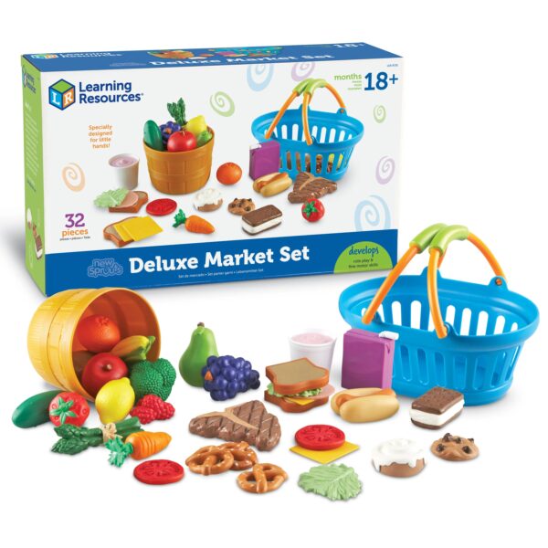 [อายุ 18เดือน+] ชุดของเล่นตลาดจำลองมหาสนุก (DELUXE MARKET SET) [Learning Resources]